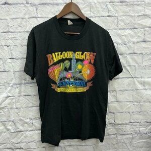 Balloon Glow U.S. National Single Stitch Graphic Tee Size XL Black 80s Vintage